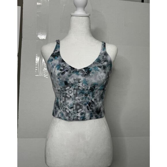 Lululemon Align Tank Top Womens Size 8 Grey & Blue Watercolor Cropped Workout - Picture 12 of 12